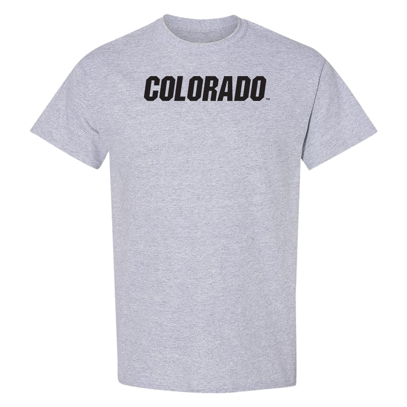 University of Colorado Buffaloes Basic Block T Shirt - Sport Grey
