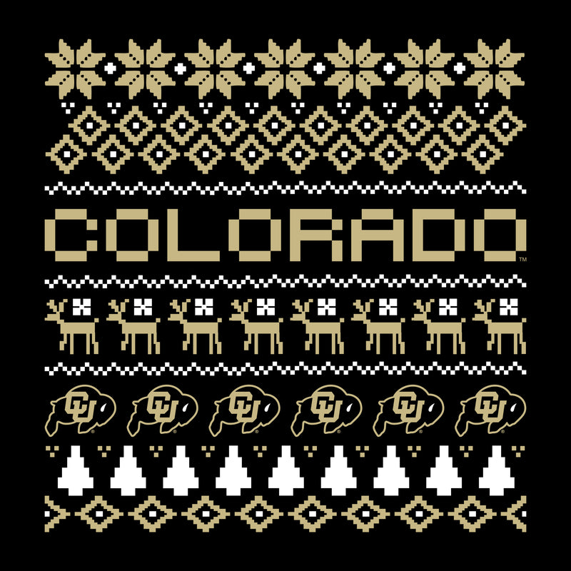 University of Colorado Buffaloes Holiday Ugly Sweater Crewneck Sweatshirt - Black