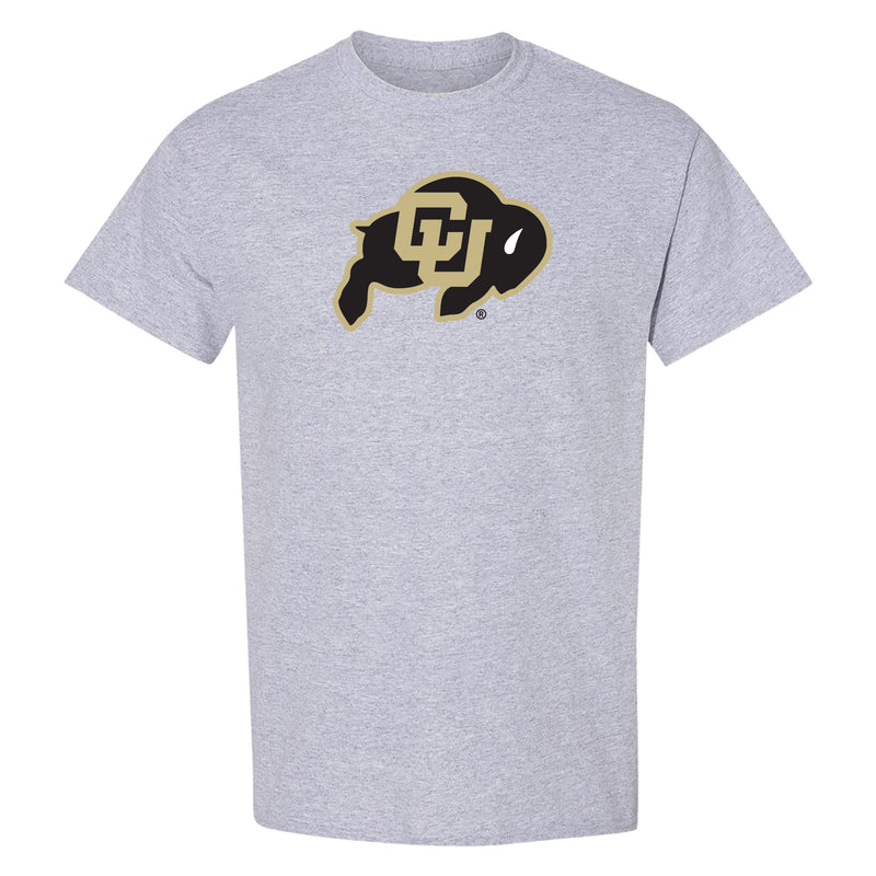University of Colorado Buffaloes Primary Logo T Shirt - Sport Grey