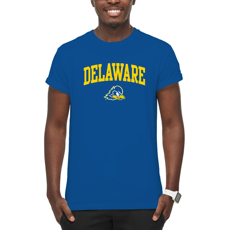 Delaware Blue Hens Arch Logo T Shirt - Royal