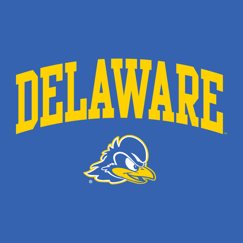 Delaware Blue Hens Arch Logo Long Sleeve T Shirt - Royal