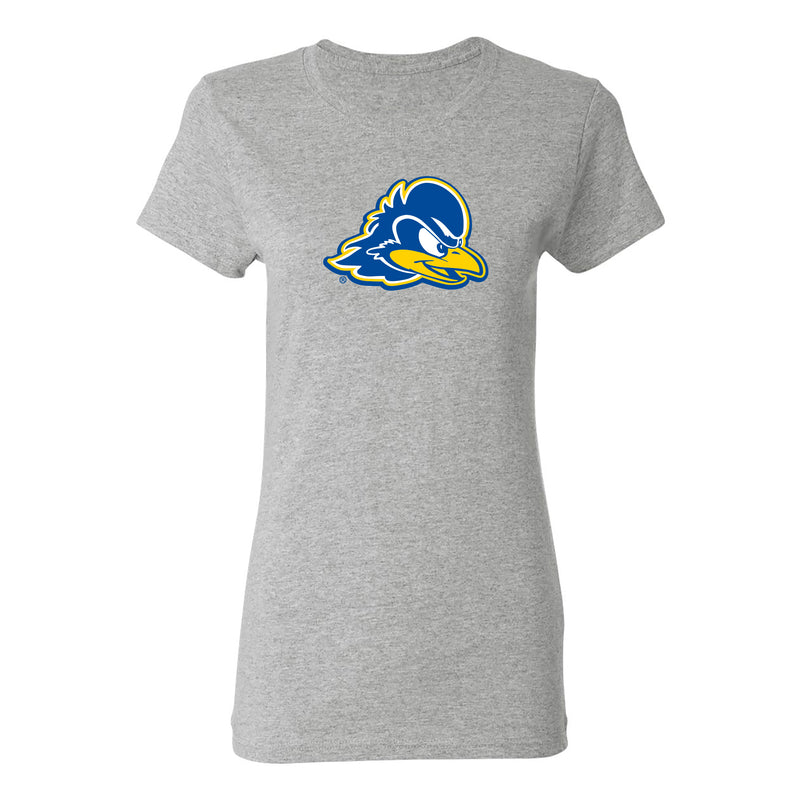 Delaware Blue Hens Primary Logo Womens T Shirt - Sport Grey