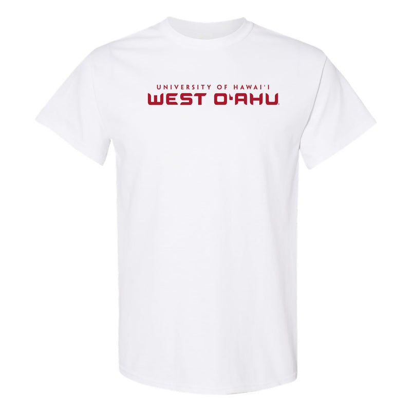 Hawaii West Oahu Pueo Basic Block T Shirt - White