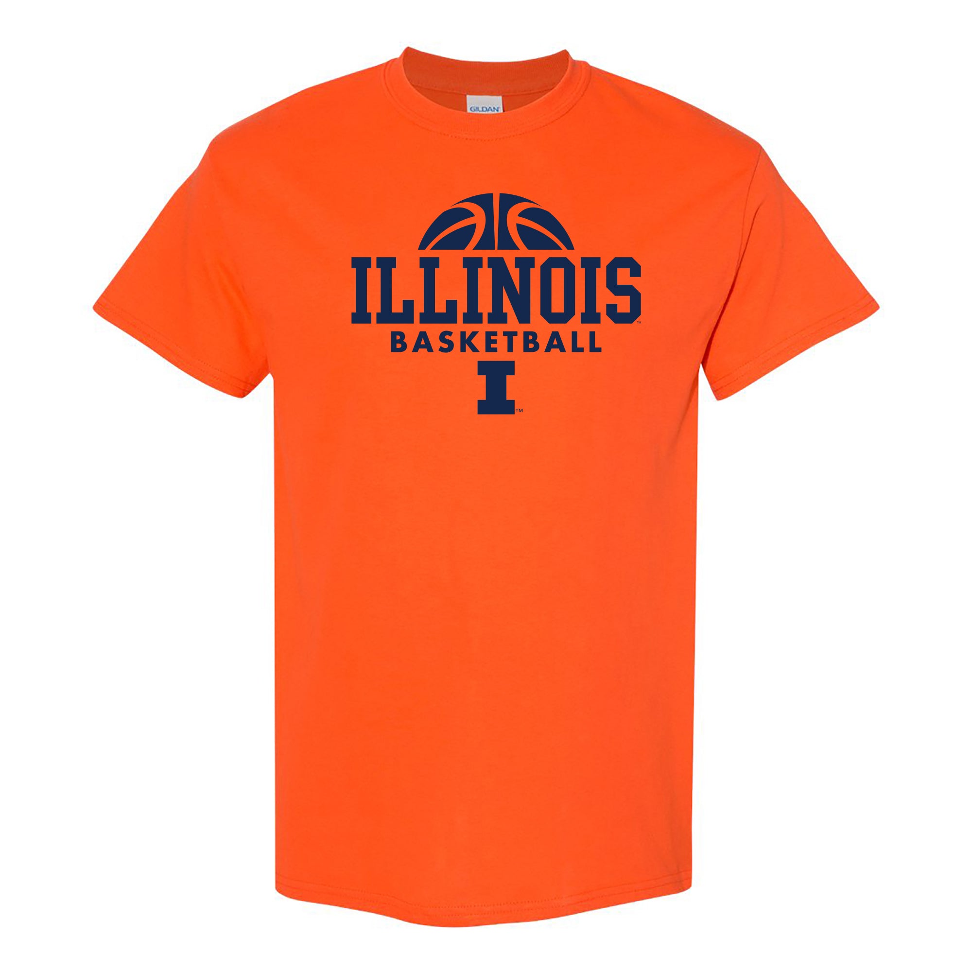 Illinois Fighting Illini Old School Basketball Ringspun T-Shirt