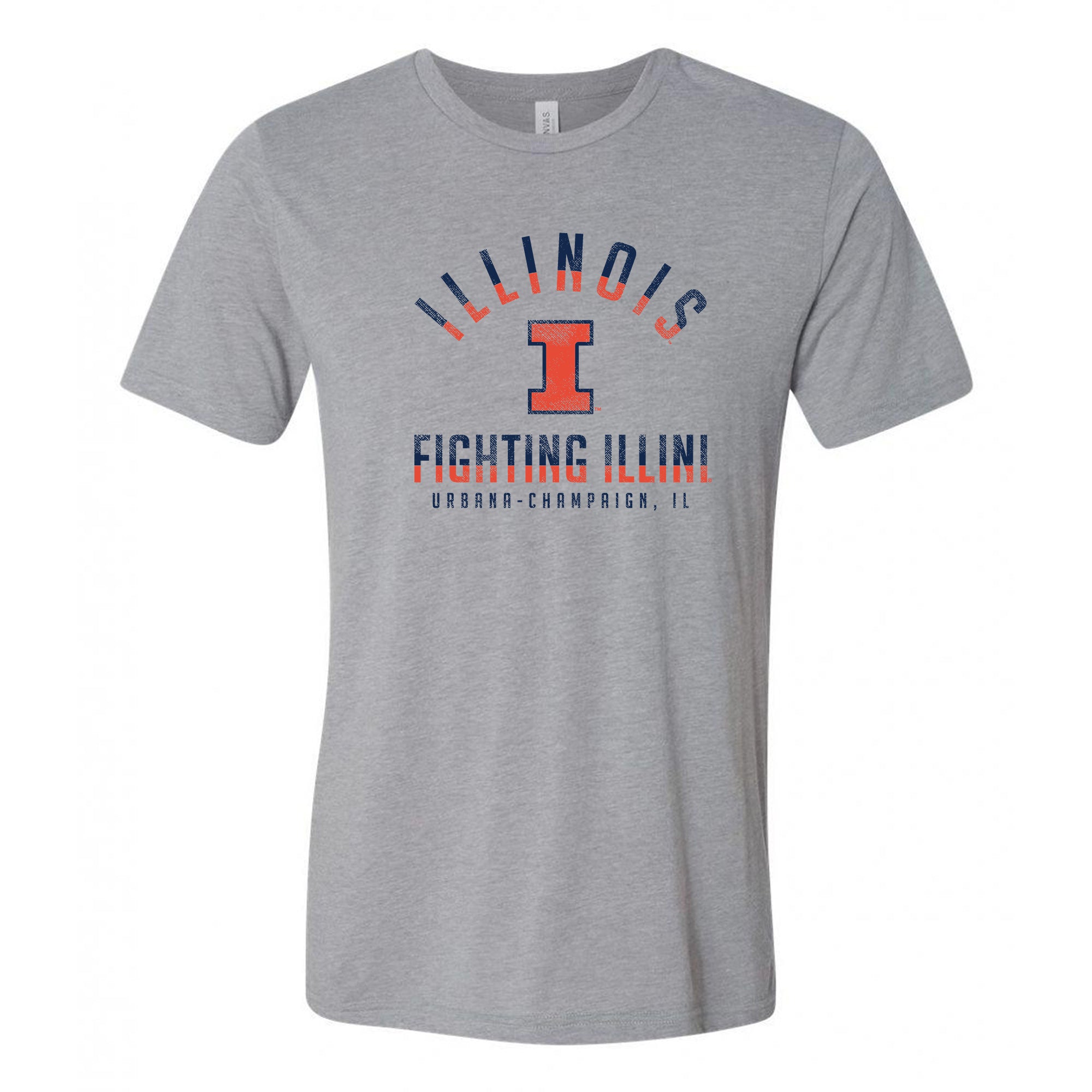 Illinois Fighting Illini Old School Basketball Ringspun T-Shirt