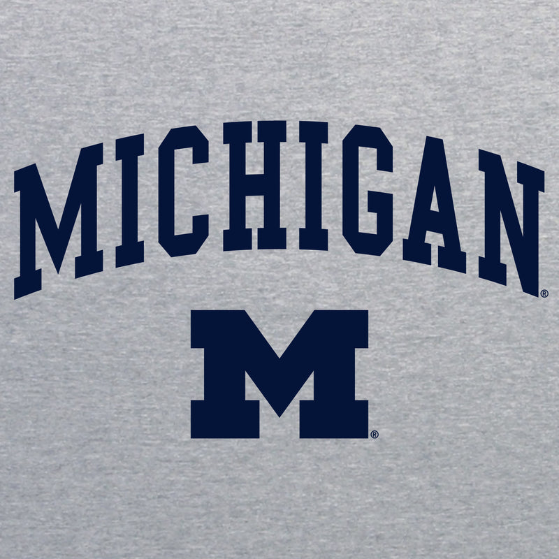 Michigan Arch Logo Champion SS T-Shirt - Light Steel