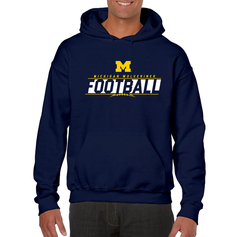 University of Michigan Football Charge Heavy Blend Hoodie - Navy