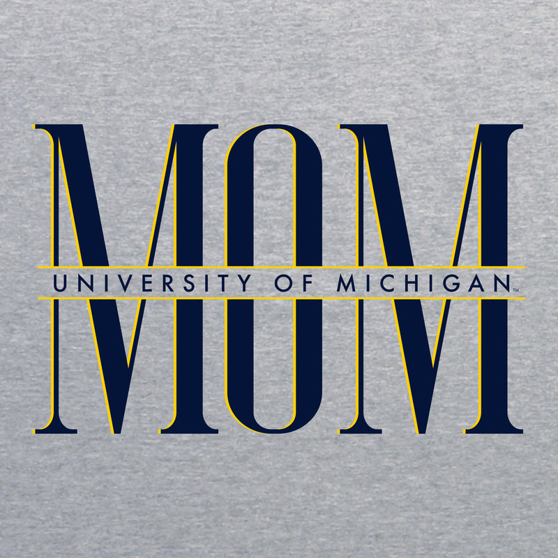 Michigan Classic Mom T-Shirt - Sport Grey