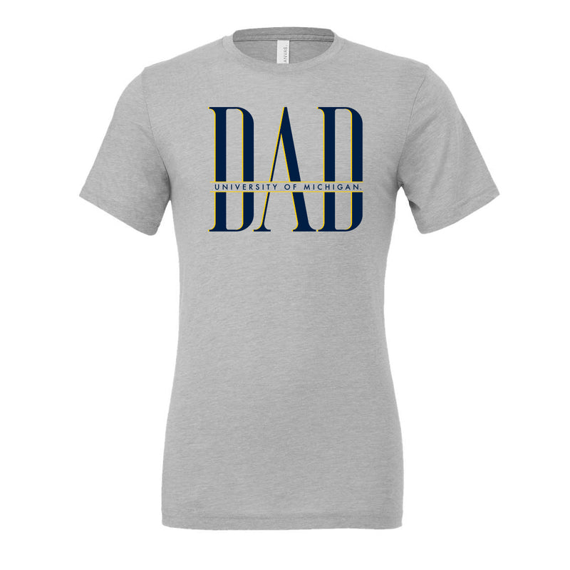 Michigan Classic Dad Triblend T-Shirt - Athletic Grey