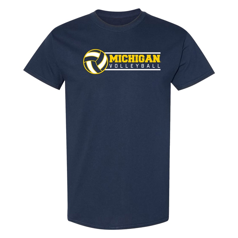 Michigan Wolverines Volleyball Spotlight T Shirt - Navy