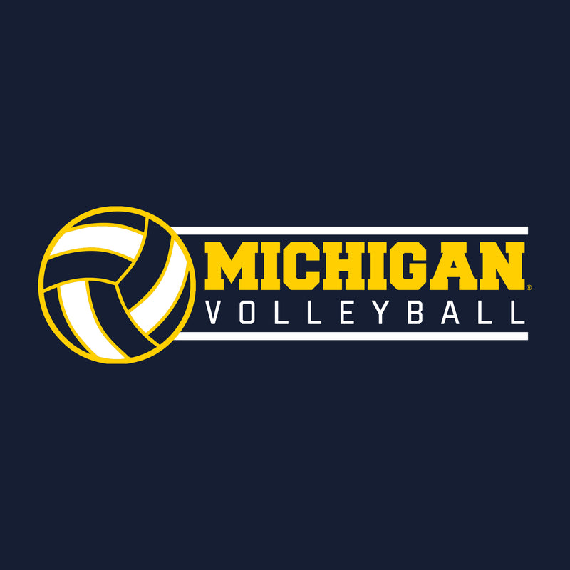Michigan Wolverines Volleyball Spotlight T Shirt - Navy