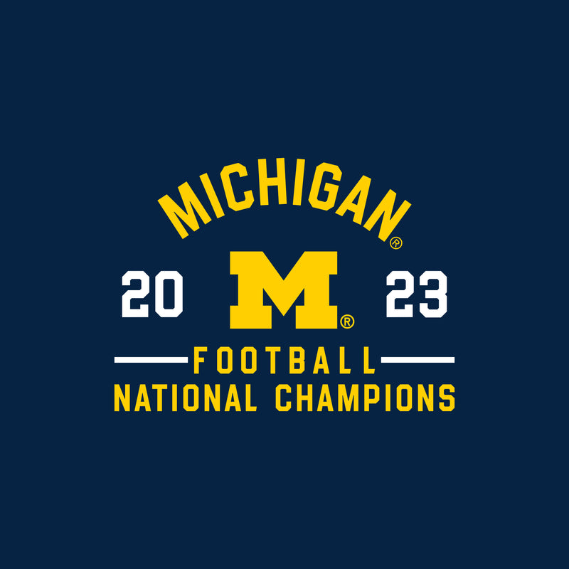 Michigan Wolverines CFP National Champions 23 Embroidered 1/4 Zip Sweatshirt - Navy