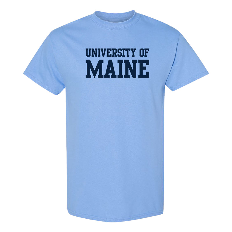 Maine Black Bears Basic Block T Shirt - Carolina Blue