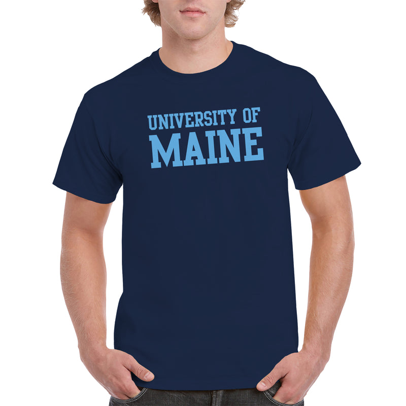 Maine Black Bears Basic Block T Shirt - Navy