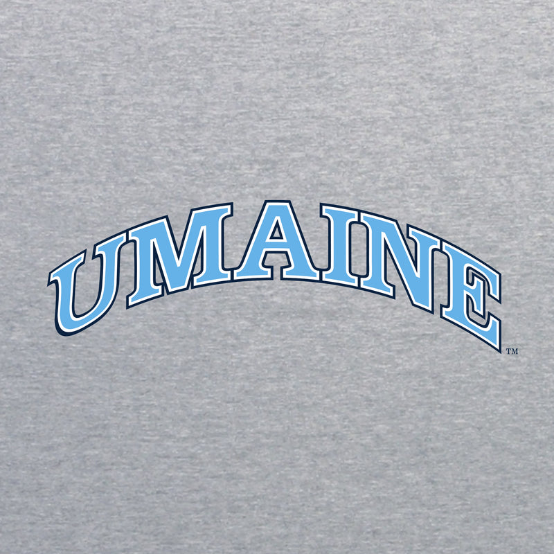 Maine Black Bears Arch Logo Long Sleeve T Shirt - Sport Grey