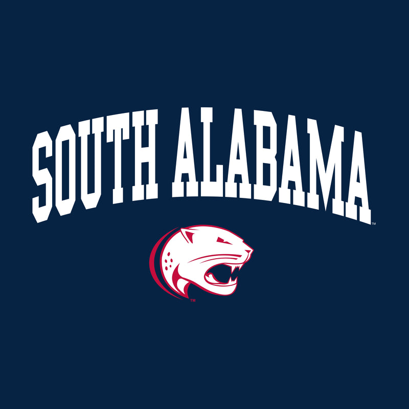 South Alabama Jaguars Arch Logo Crewneck Sweatshirt - Navy