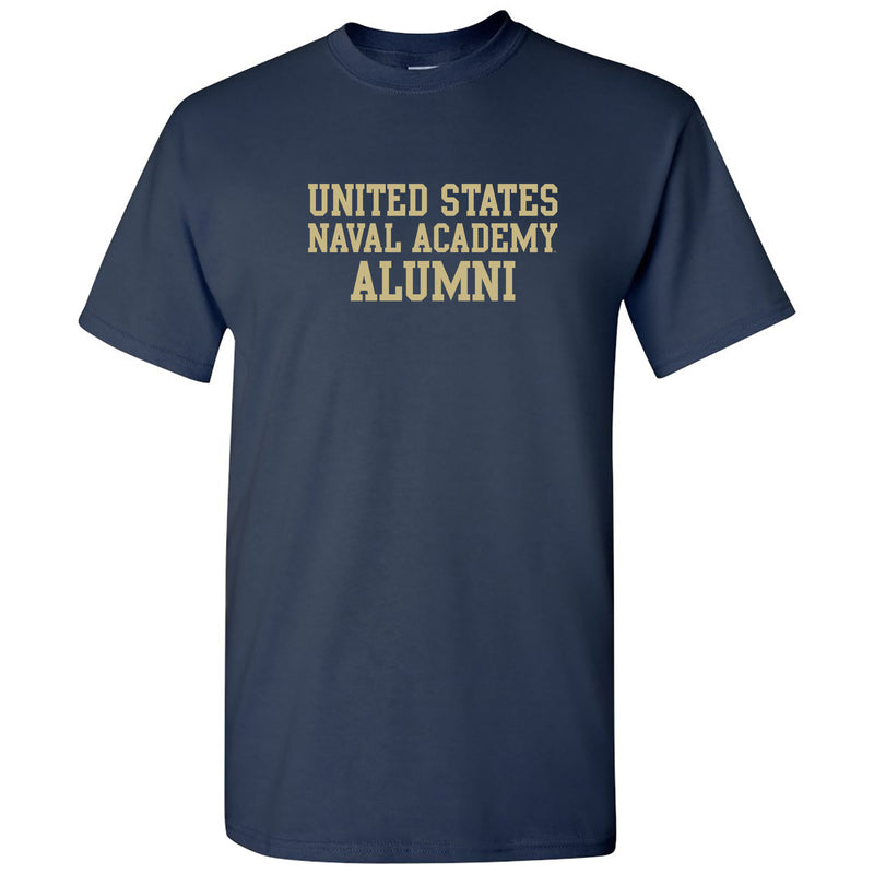 United States Naval Academy Midshipmen Alumni Basic Block Short Sleeve T Shirt - Navy