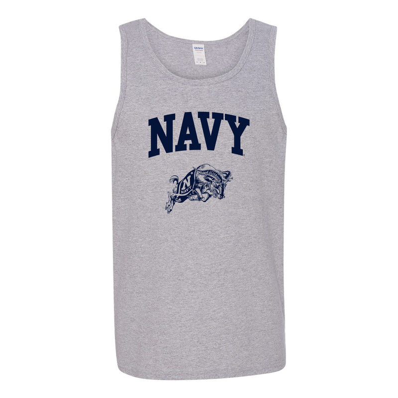 United States Naval Academy Midshipmen Arch Logo Tank Top - Sport Grey