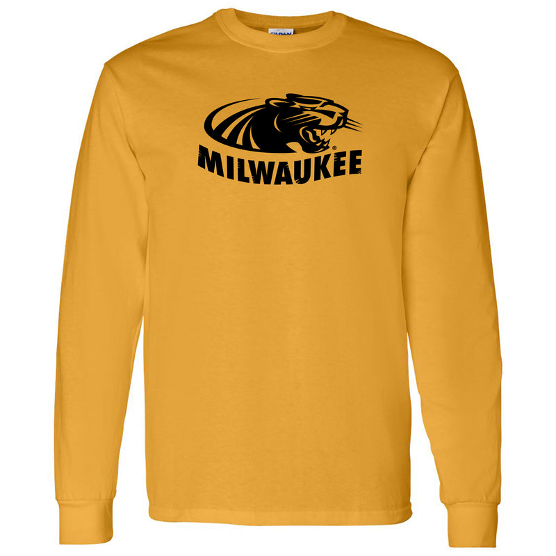 Wisconsin-Milwaukee Panthers Primary Logo Long Sleeve T Shirt - Gold