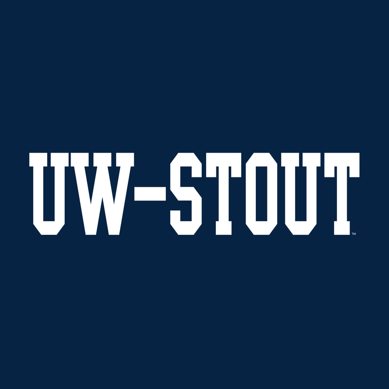 UW-Stout Basic Block Hoodie - Navy