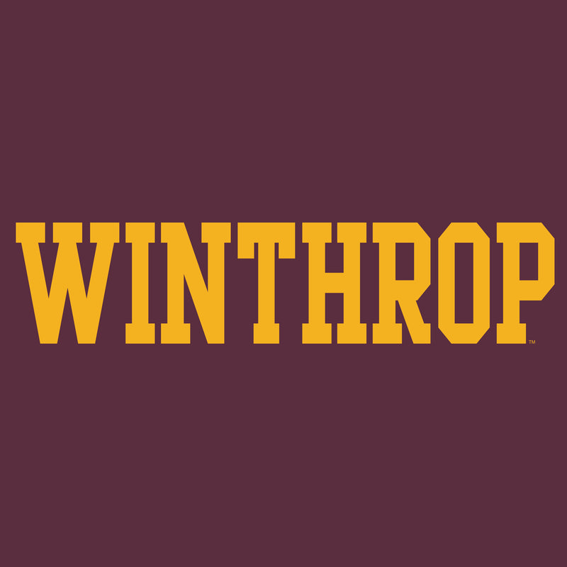 Winthrop University Eagles Basic Block Youth Short Sleeve T Shirt - Maroon