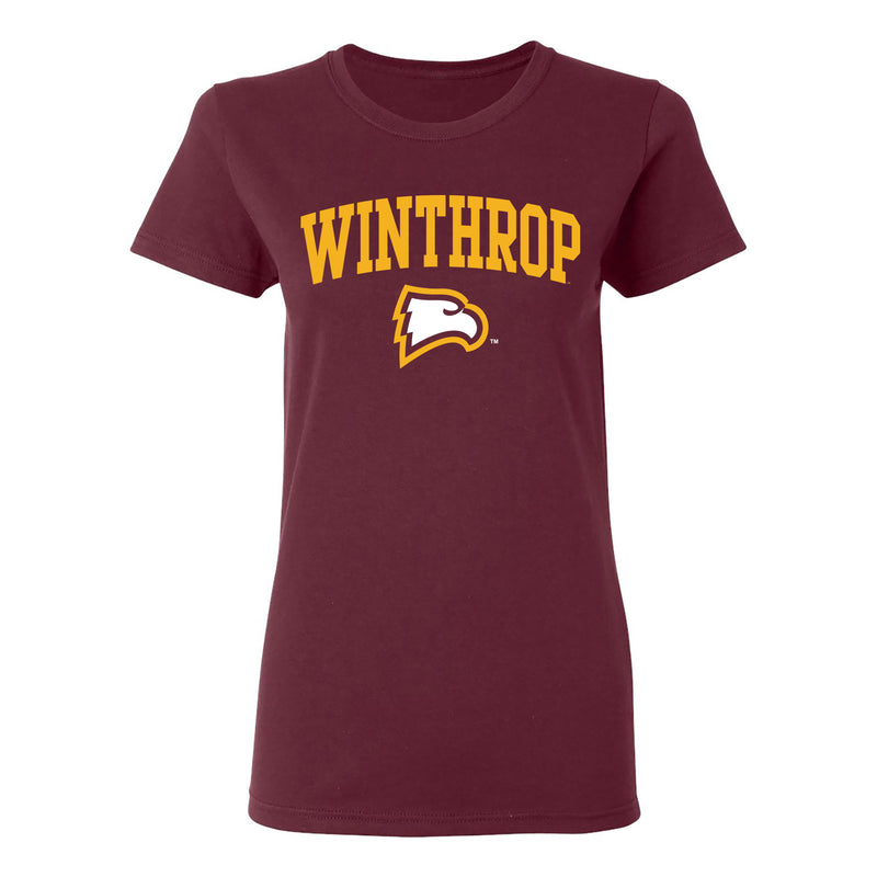 Winthrop University Eagles Arch Logo Womens Short Sleeve T Shirt - Maroon
