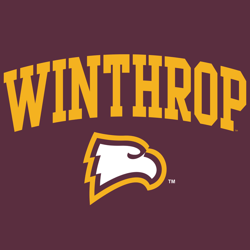 Winthrop University Eagles Arch Logo Long Sleeve T Shirt - Maroon