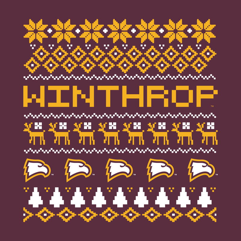 Winthrop Holiday Sweater T-Shirt - Maroon