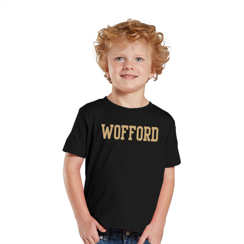 Wofford College Terriers Basic Block Toddler T Shirt - Black