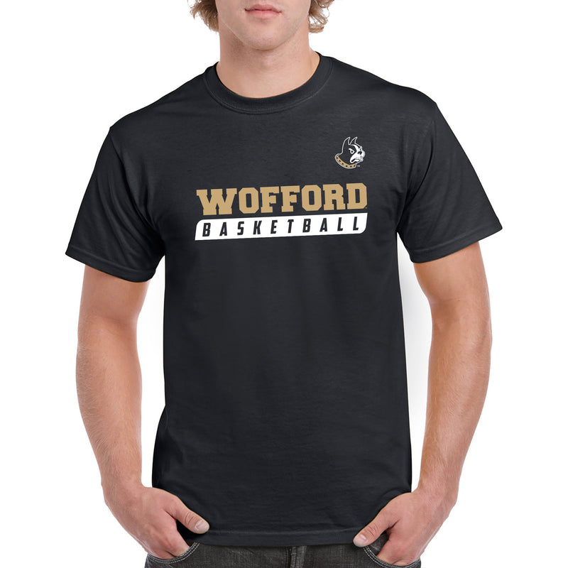 Wofford College Terriers Basketball Slant T Shirt - Black