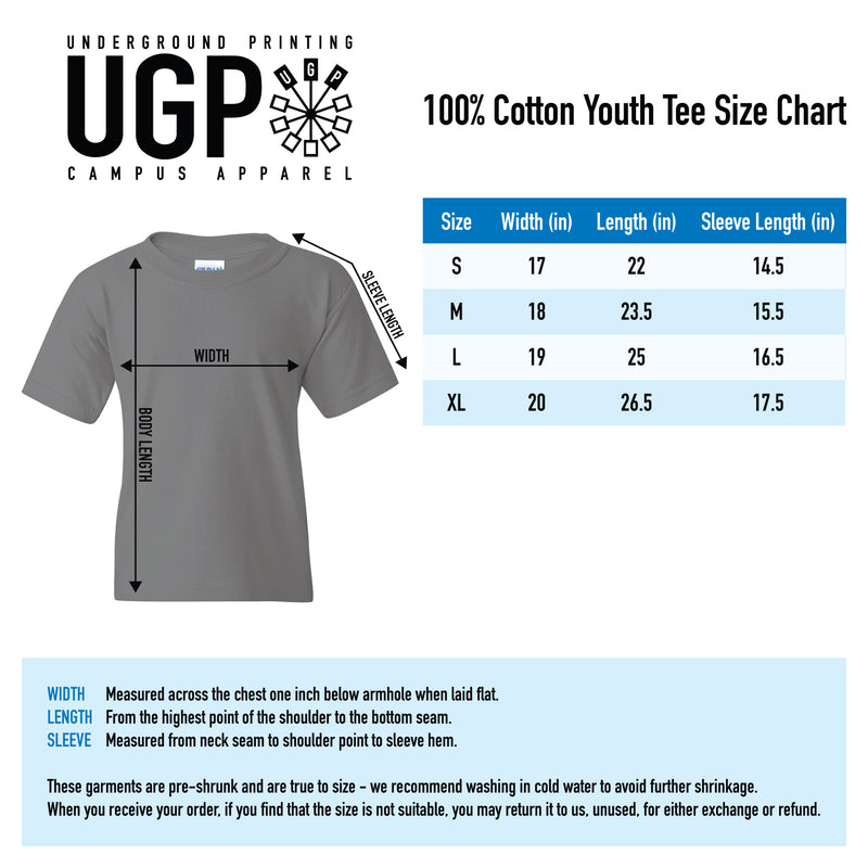University of Southern Indiana Screaming Eagles Primary Logo Basic Cotton Short Sleeve Youth T Shirt - Navy
