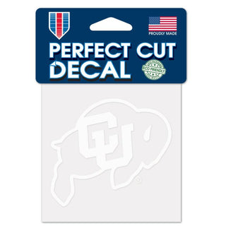 Colorado Buffaloes Perfect Cut White Decal 4" x 4"