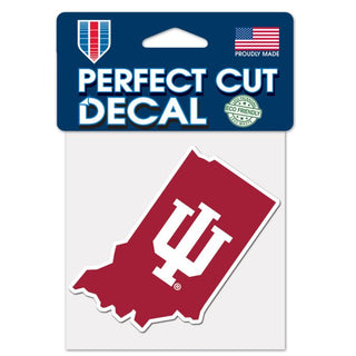 Indiana Hoosiers STATE Perfect Cut Color Decal 4" x 4"