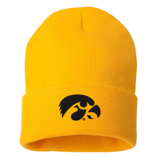 Iowa Primary Logo Solid Knit Cuffed Beanie