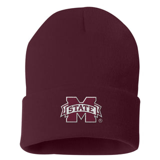 Mississippi State Primary Logo Solid Knit Cuffed Beanie