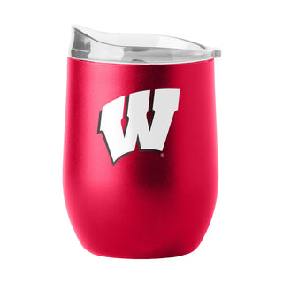 Wisconsin 16oz Flipside Powder Coat Curved Beverage