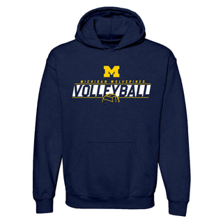 Michigan Volleyball Charge Hoodie - Navy
