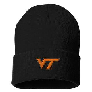 Virginia Tech Primary Logo Solid Knit Cuffed Beanie
