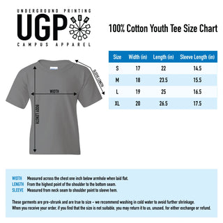 Basketball Flux Michigan Basic Cotton Youth Short Sleeve T Shirt - Navy