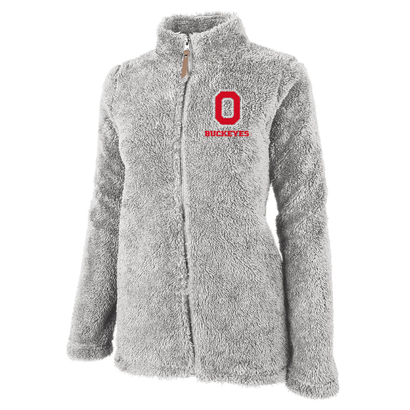 Ohio State Women's Fleece Jacket - Light Grey
