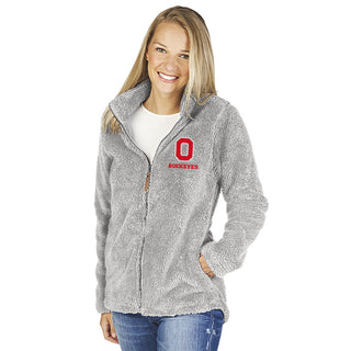 Ohio State Women's Fleece Jacket - Light Grey