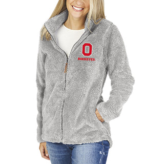 Ohio State Women's Fleece Jacket - Light Grey