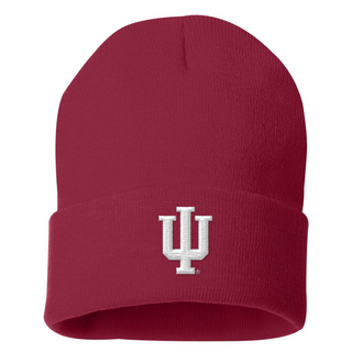 Indiana Primary Logo Solid Knit Cuffed Beanie