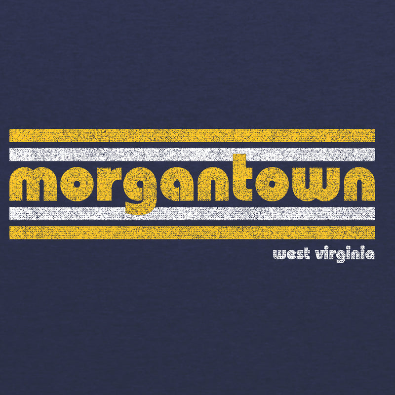 Morgantown Retro Stripe VIT Fleece Hoodie - New Navy