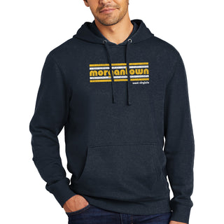 Morgantown Retro Stripe VIT Fleece Hoodie - New Navy