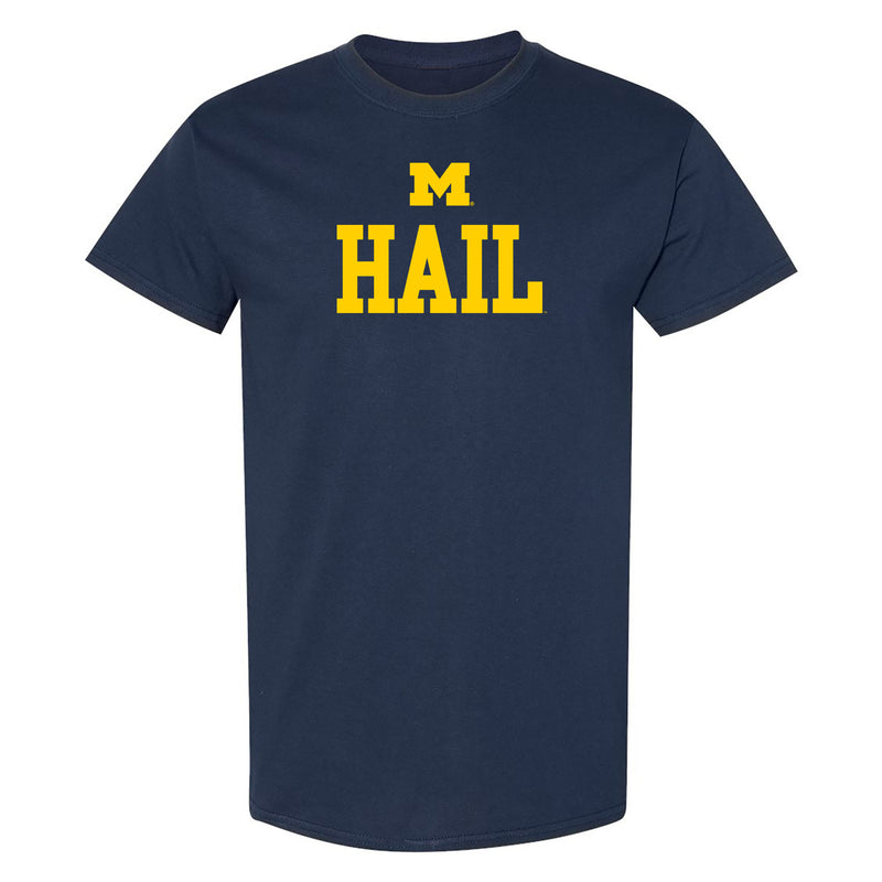 Michigan Block M Hail T-Shirt - Navy