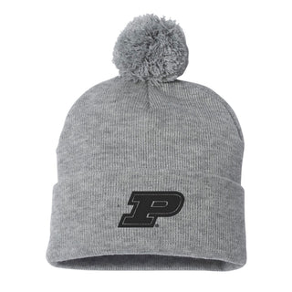 Purdue Primary Logo Pom Pom Cuffed Beanie