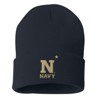 US Naval Academy Primary Logo Solid Knit Cuffed Beanie