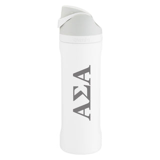 Alpha Sigma Alpha Greek Letter 24oz Owala Freesip - Shy Marshmallow