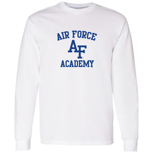 air force academy gear Air Force Academy Falcons Arch Logo Long Sleeve T-Shirt in White | Size: 3XL